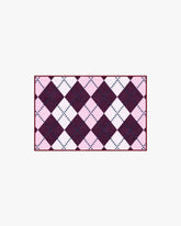 143 Argyle Burgundy & Pink Rug by Humberto Leon