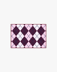 143 Argyle Burgundy & Pink Rug by Humberto Leon