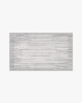 Striated Border Soft Grey Rug
