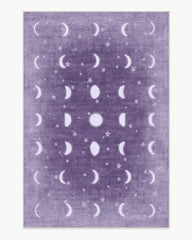 To The Moon And Back Mauve Rug by Humberto Leon