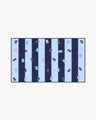 Todd Stripe Gummy Blue & Navy Rug by Humberto Leon