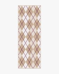 143 Argyle Khaki & Cream Rug by Humberto Leon