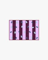 Todd Stripe Gummy Pink & Burgundy Rug by Humberto Leon