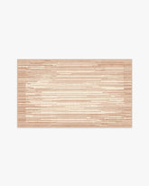 Striated Border Neutral Rug
