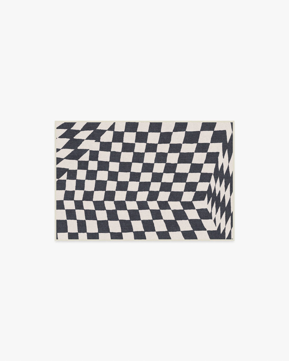Ricardo Checkerboard Ivory & Black Rug by Humberto Leon
