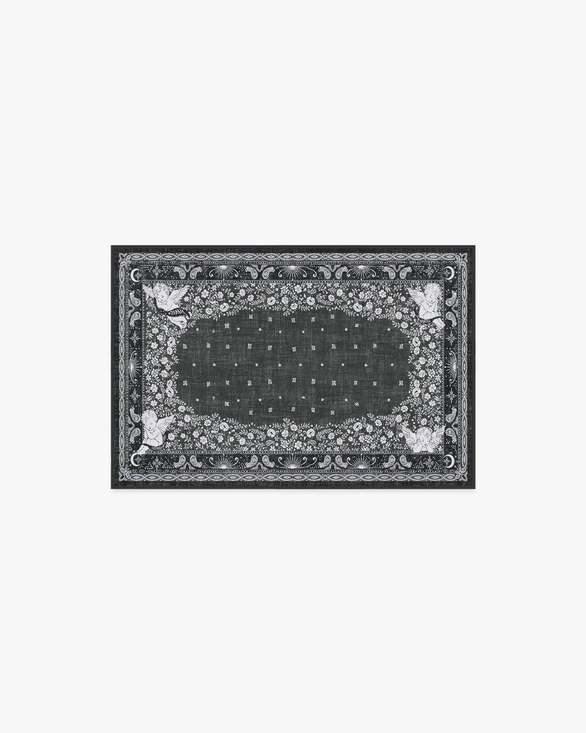 Humberto's Bandana Soft Black Rug by Humberto Leon