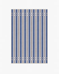 Helen Varsity Stripe Taupe & Blue Rug by Humberto Leon