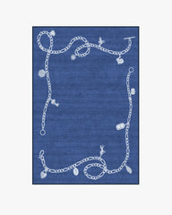 M&E Charms Midnight Blue Rug by Humberto Leon