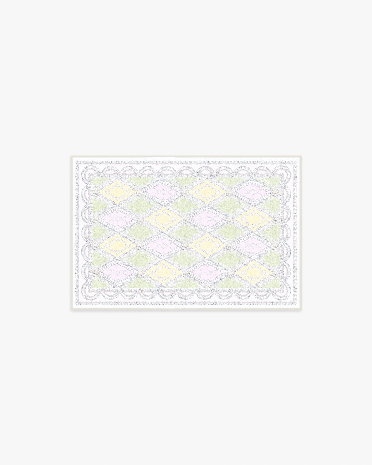 Happy Birthday Popo Pistachio & Lemon Rug by Humberto Leon
