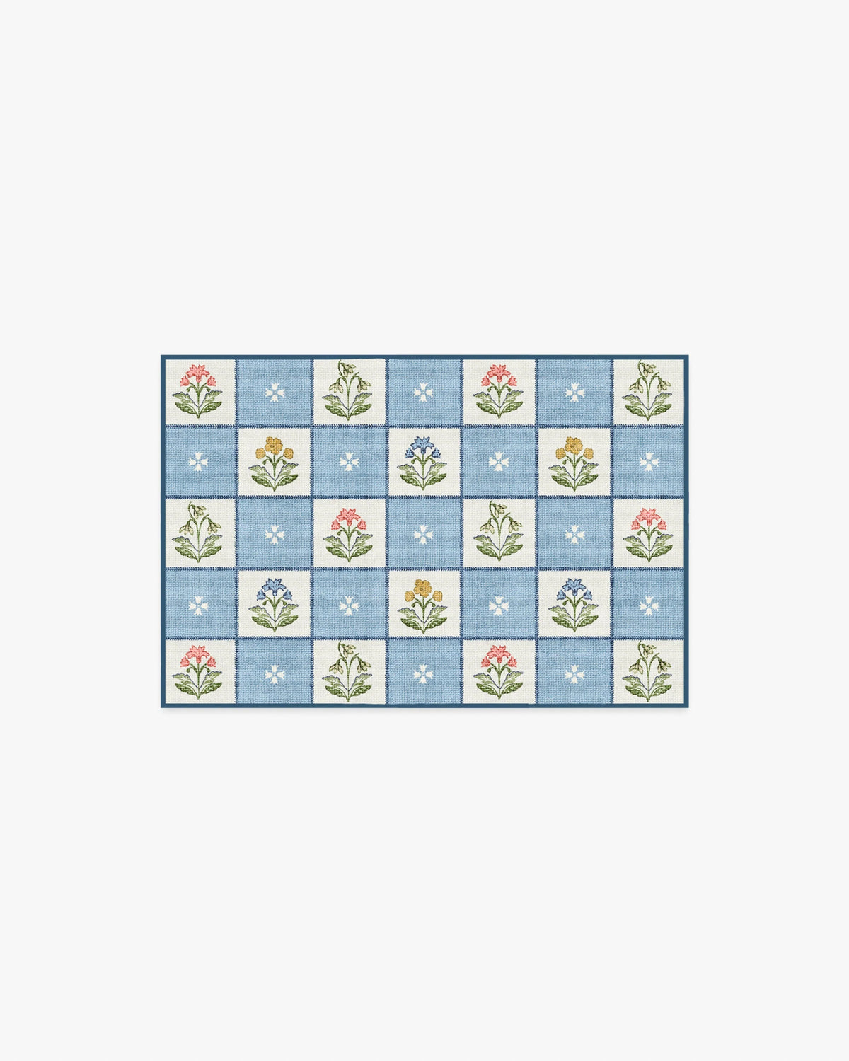 Cottage Trellis Blue Rug