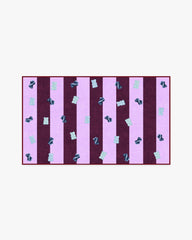 Todd Stripe Gummy Pink & Burgundy Rug by Humberto Leon