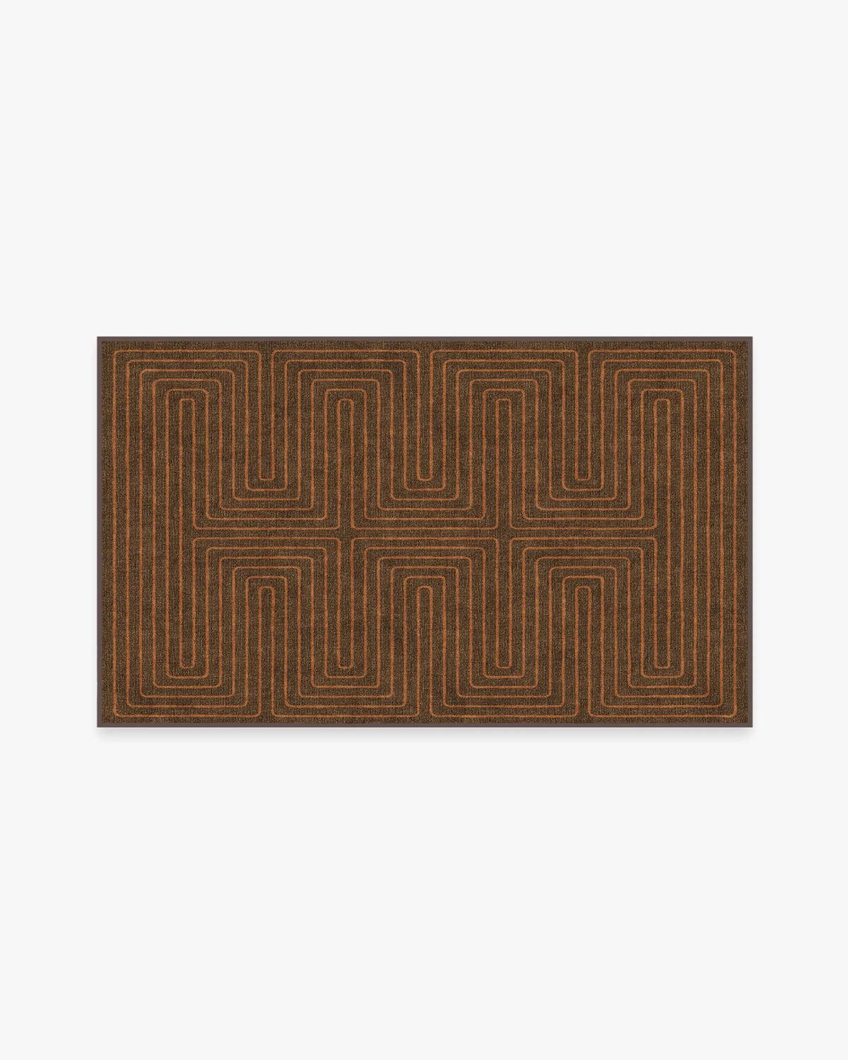 Labyrinth Brown & Orange Rug by Jonathan Adler