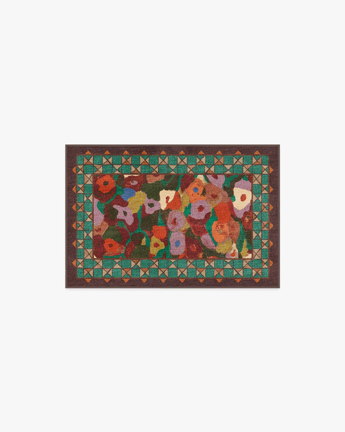 Vera Rust Multicolor Rug by Jungalow