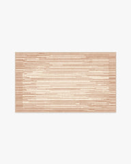 Striated Border Neutral Rug