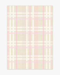 Charming Plaid Pink Rug