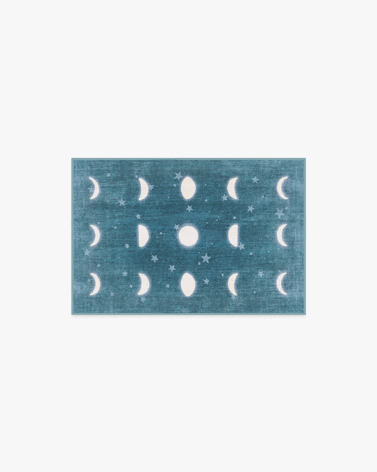 To The Moon And Back Soft Teal Rug by Humberto Leon