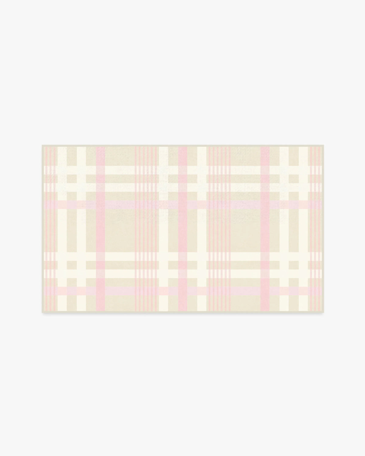 Charming Plaid Pink Rug