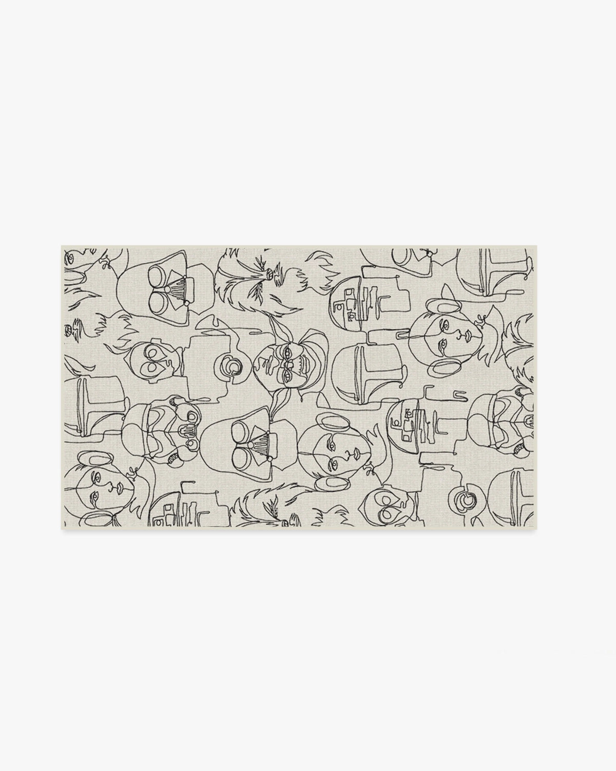 The Saga White & Black Rug
